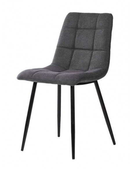 Cadeira estofada Walk, tecido, metal, preto