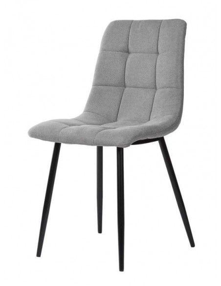 Silla tapizada Walk, tela, metal negro