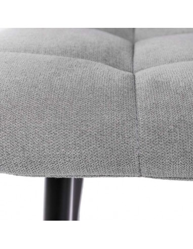 Cadeira estofada Walk, tecido, metal, preto