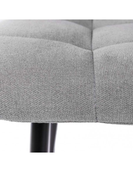 Silla tapizada Walk, tela, metal negro