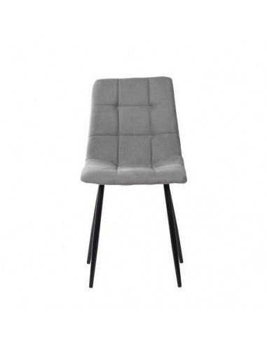 Cadeira estofada Walk, tecido, metal, preto