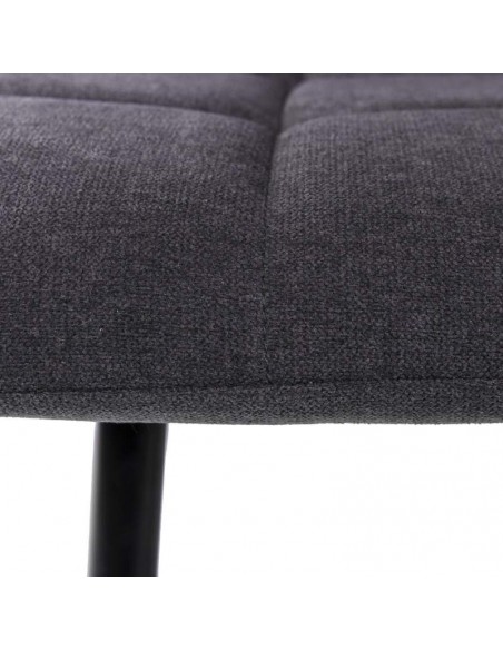 Silla tapizada Walk, tela, metal negro