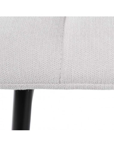 Silla tapizada Walk, tela, metal negro