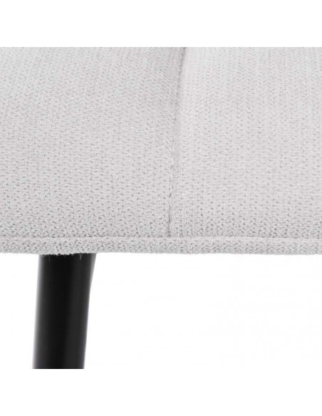 Cadeira estofada Walk, tecido, metal, preto