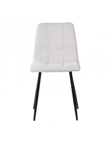 Silla tapizada Walk, tela, metal negro