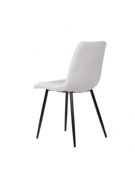 Silla tapizada Walk, tela, metal negro
