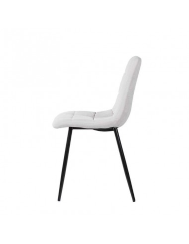 Silla tapizada Walk, tela, metal negro