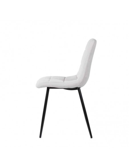 Cadeira estofada Walk, tecido, metal, preto