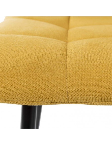 Cadeira estofada Walk, tecido, metal, preto