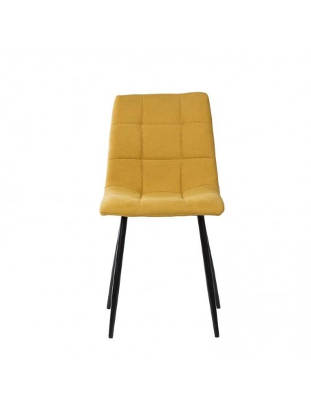 Silla tapizada Walk, tela, metal negro