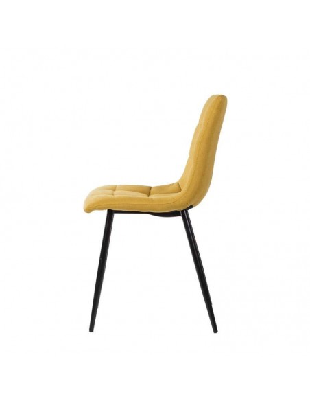 Cadeira estofada Walk, tecido, metal, preto