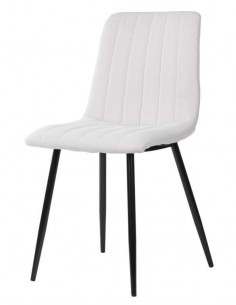 Silla tapizada Flash, tejido, metal negro 2