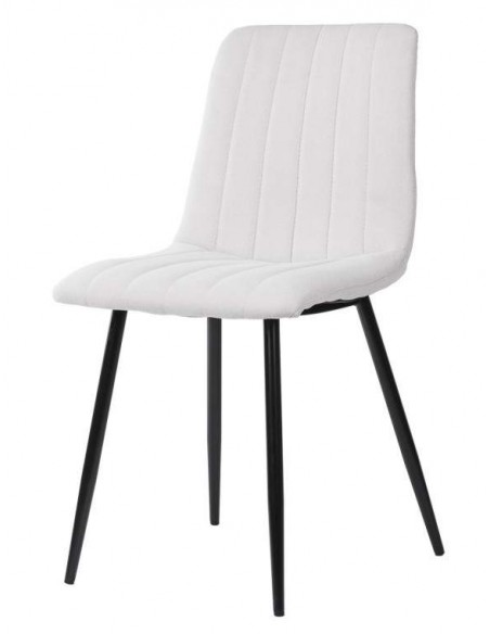 Silla tapizada Flash, tejido, metal negro