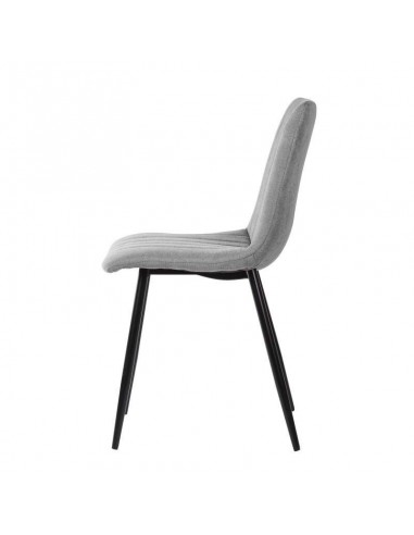 Silla tapizada Flash, tejido, metal negro