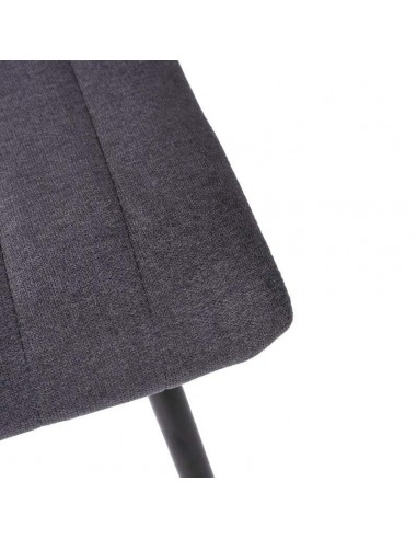 Silla tapizada Flash, tejido, metal negro