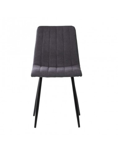 Silla tapizada Flash, tejido, metal negro