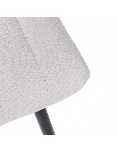 Silla tapizada Flash, tejido, metal negro