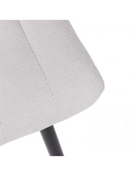 Silla tapizada Flash, tejido, metal negro