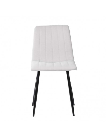 Silla tapizada Flash, tejido, metal negro