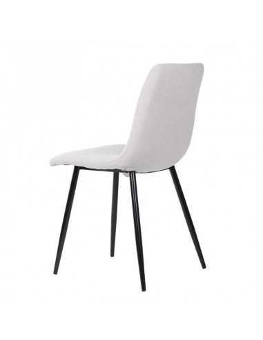 Silla tapizada Flash, tejido, metal negro