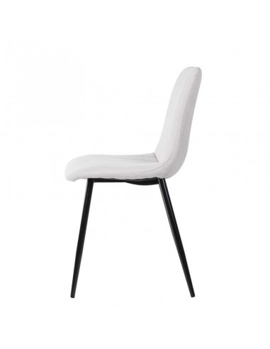 Silla tapizada Flash, tejido, metal negro