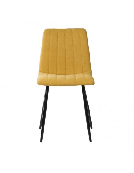 Silla tapizada Flash, tejido, metal negro