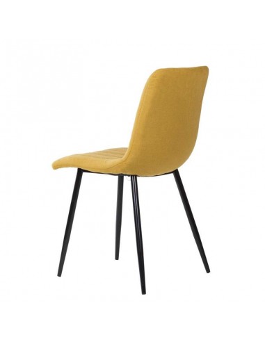 Silla tapizada Flash, tejido, metal negro