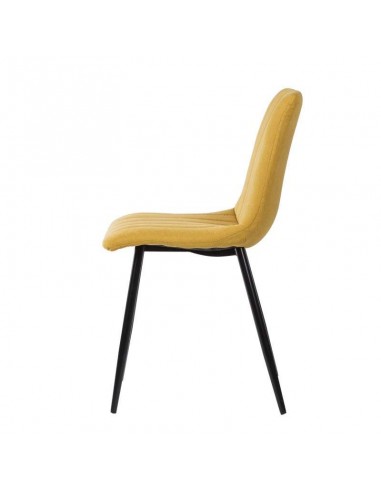 Silla tapizada Flash, tejido, metal negro