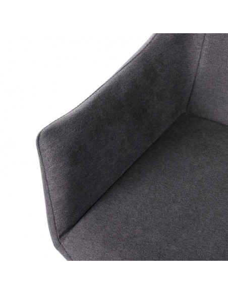 Silla con brazos James, tela, metal negro Silla con brazos James, tela, metal negro