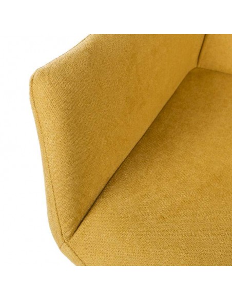 Silla con brazos James, tela, metal negro Silla con brazos James, tela, metal negro