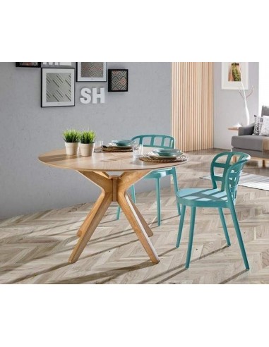 MESA REDONDA CLIPPER 120, ROBLE.