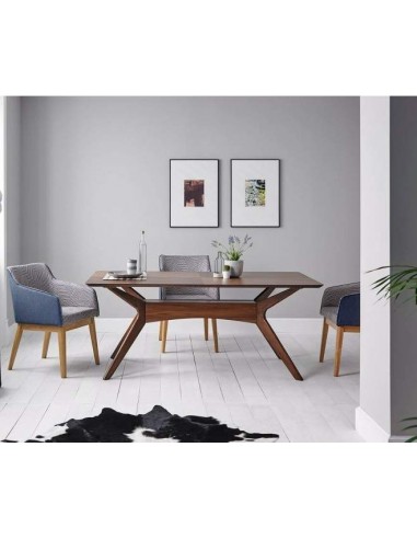 MESA DE COMEDOR COLONIAL HELGA 180x95, NOGAL