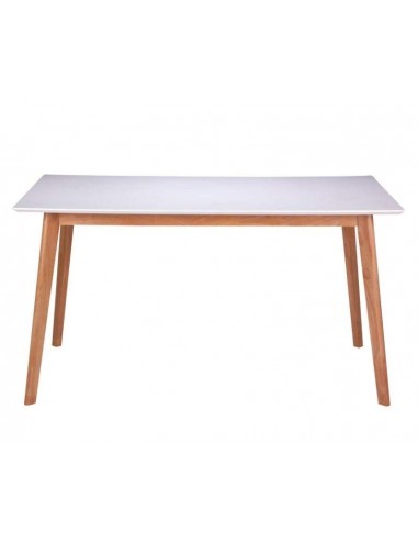 MESA NORDICA MAREI 140x80, blanco, roble.