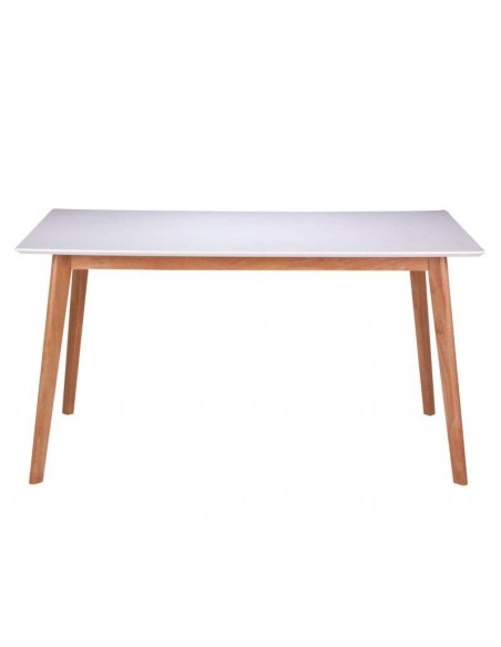 MESA NORDICA MAREI 140x80, branco, carvalho.