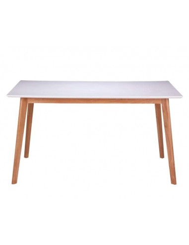 MESA NORDICA ALICE 120x80, branco, carvalho.