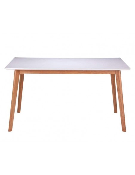 MESA NORDICA ALICE 120x80, blanco, roble.