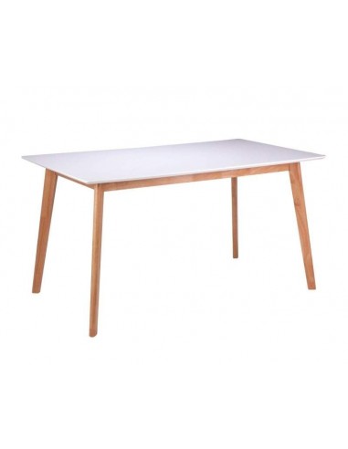 MESA NORDICA ALICE 120x80, blanco, roble.