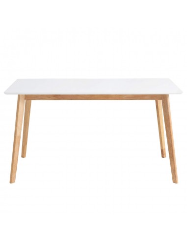 MESA NORDICA ALICE 120x80, branco, carvalho.