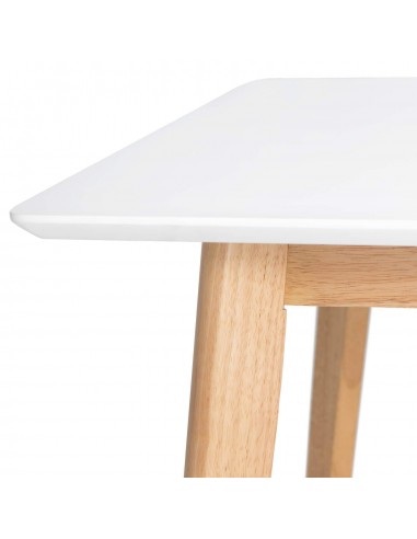 MESA NORDICA ALICE 120x80, blanco, roble.