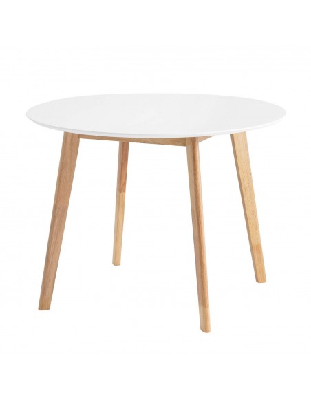 MESA REDONDA NORDICA MONNA 100, carvalho, branco.