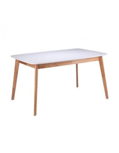 MESA EXTENSÍVEL NÓRDICA KENNA 140(180)x90, branco, carvalho