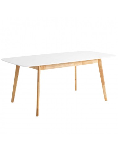MESA EXTENSÍVEL NÓRDICA KENNA 140(180)x90, branco, carvalho