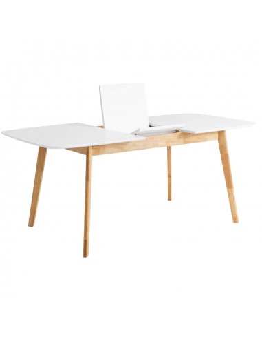 MESA EXTENSÍVEL NÓRDICA KENNA 140(180)x90, branco, carvalho