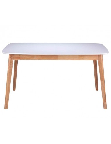 MESA EXTENSIBLE NÓRDICA ENMA 120(150)x75, blanco, roble