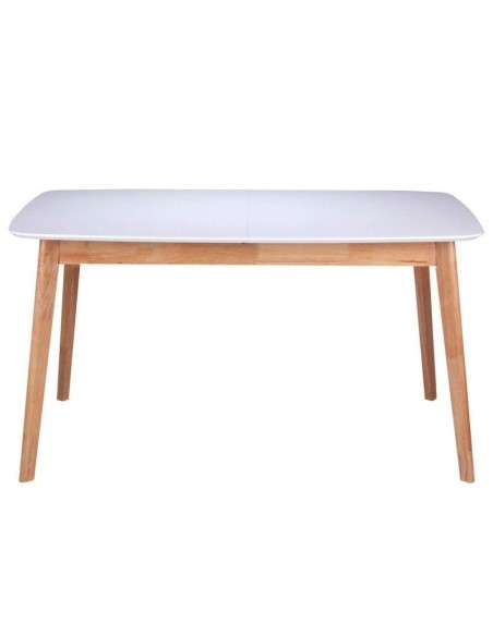 MESA EXTENSÍVEL NÓRDICA ENMA 120(150)x75, branco, carvalho