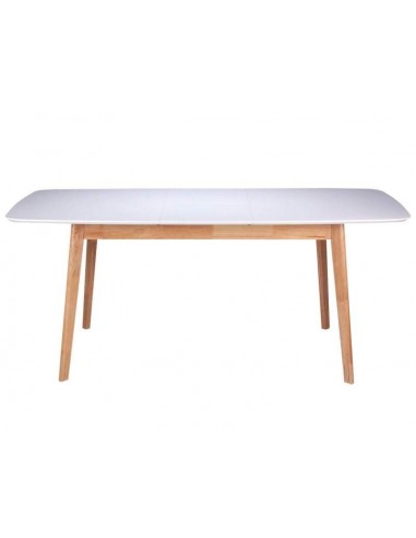 MESA EXTENSIBLE NÓRDICA ENMA 120(150)x75, blanco, roble