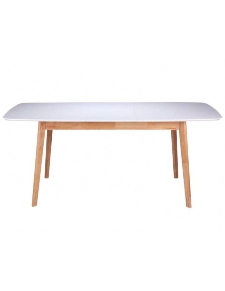 MESA EXTENSIBLE NÓRDICA ENMA 120(150)x75, blanco, roble
