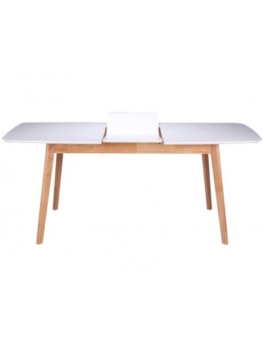 MESA EXTENSIBLE NÓRDICA ENMA 120(150)x75, blanco, roble