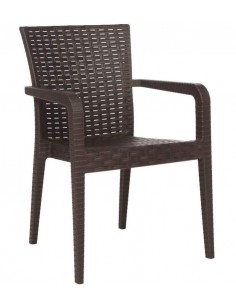 Sillón de exterior JAZZI, apilable, polipropileno