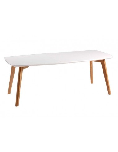 MESA CENTRO NORDICA MARCO 110x50, blanco, roble